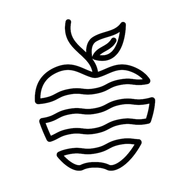 Diseño de ilustración de vector de manzana