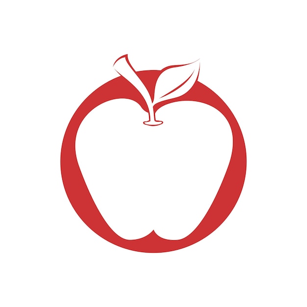 Diseño de ilustración de vector de manzana
