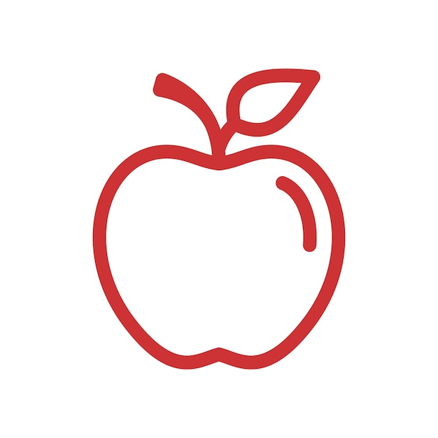 Diseño de ilustración de vector de manzana