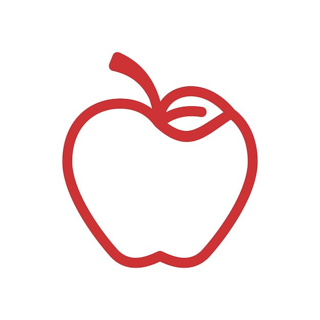 Diseño de ilustración de vector de manzana