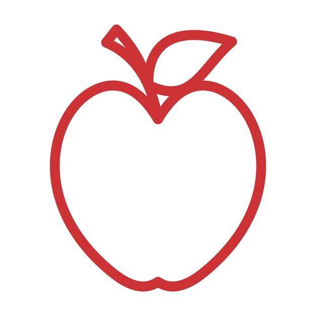 Diseño de ilustración de vector de manzana