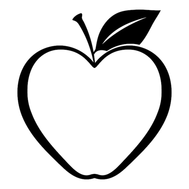 Diseño de ilustración de vector de manzana
