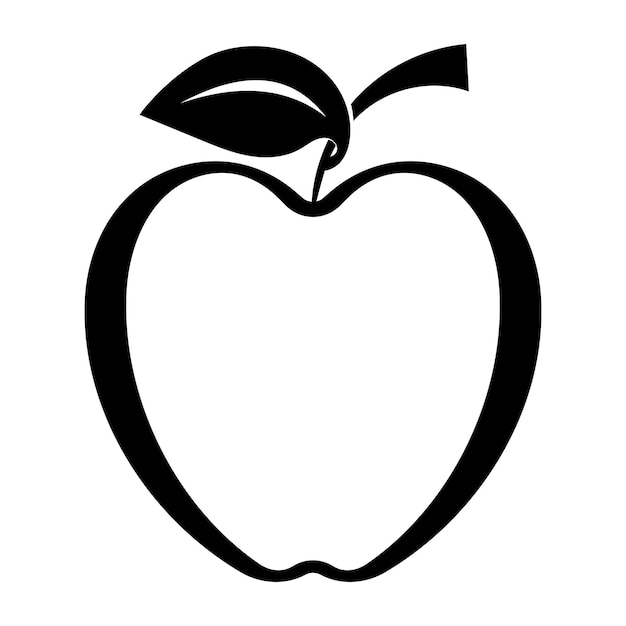 Diseño de ilustración de vector de manzana