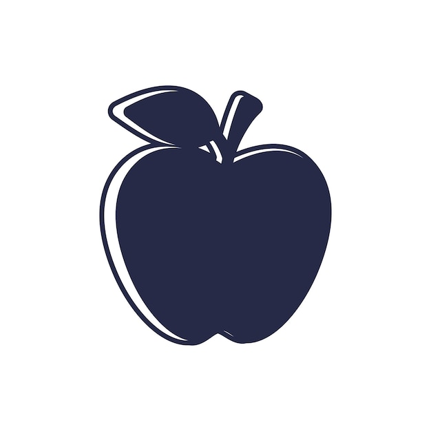 Diseño de ilustración de vector de manzana
