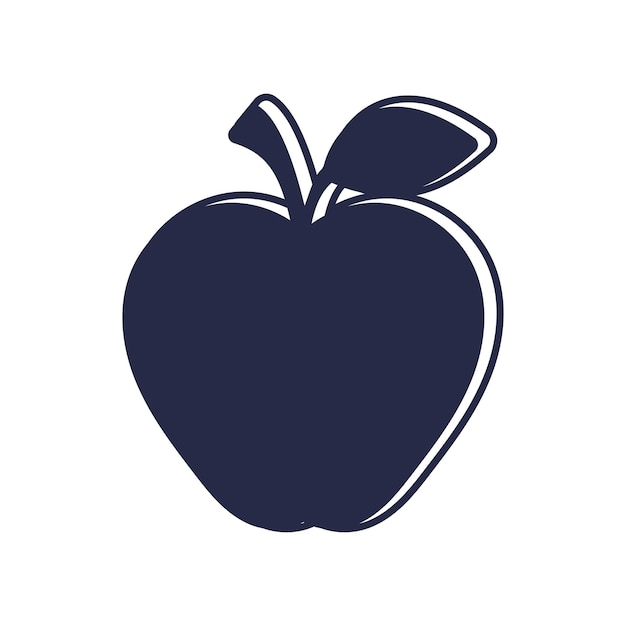 Diseño de ilustración de vector de manzana