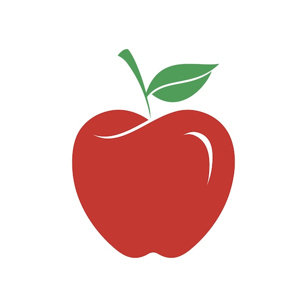 Diseño de ilustración de vector de manzana