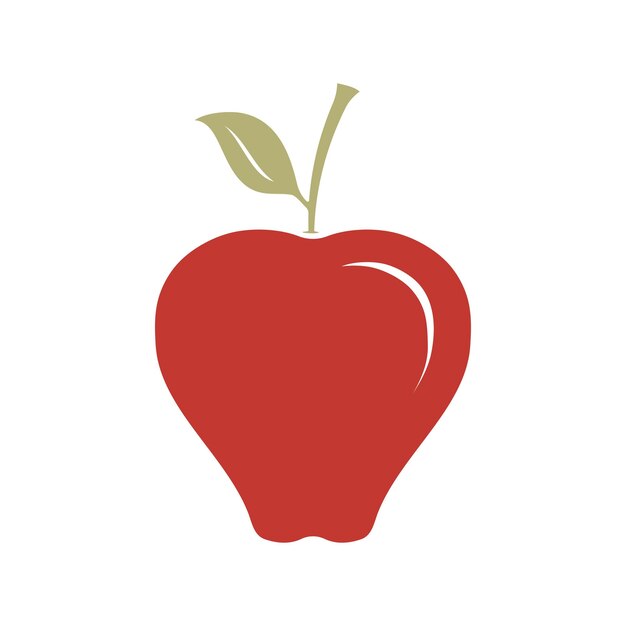 Diseño de ilustración de vector de manzana