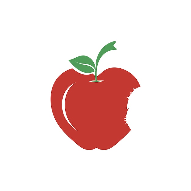 Diseño de ilustración de vector de manzana