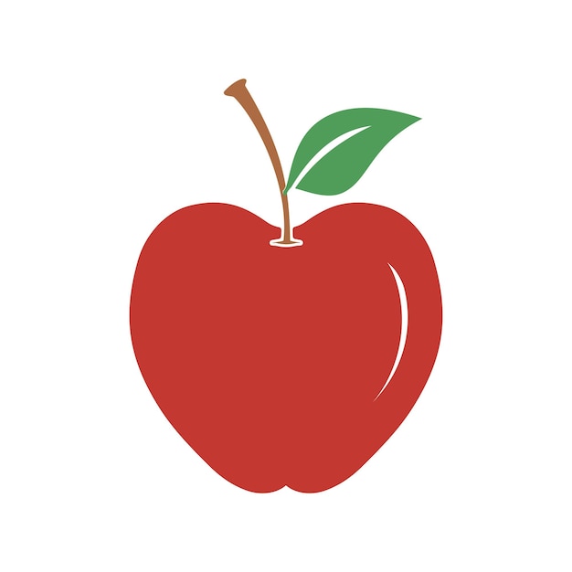 Diseño de ilustración de vector de manzana