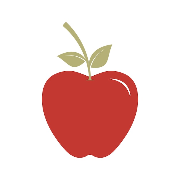 Diseño de ilustración de vector de manzana