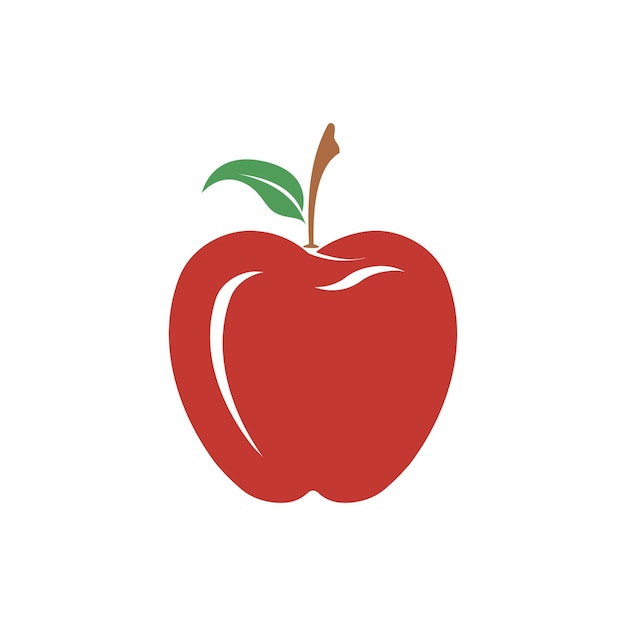 Diseño de ilustración de vector de manzana