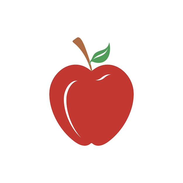 Diseño de ilustración de vector de manzana