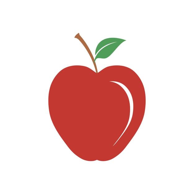 Diseño de ilustración de vector de manzana