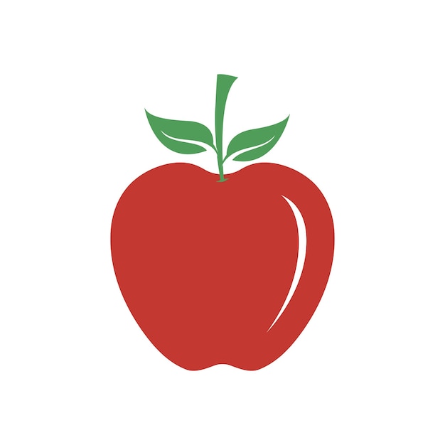 Diseño de ilustración de vector de manzana