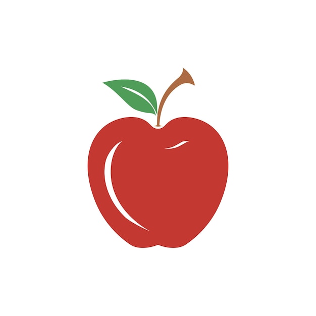 Diseño de ilustración de vector de manzana