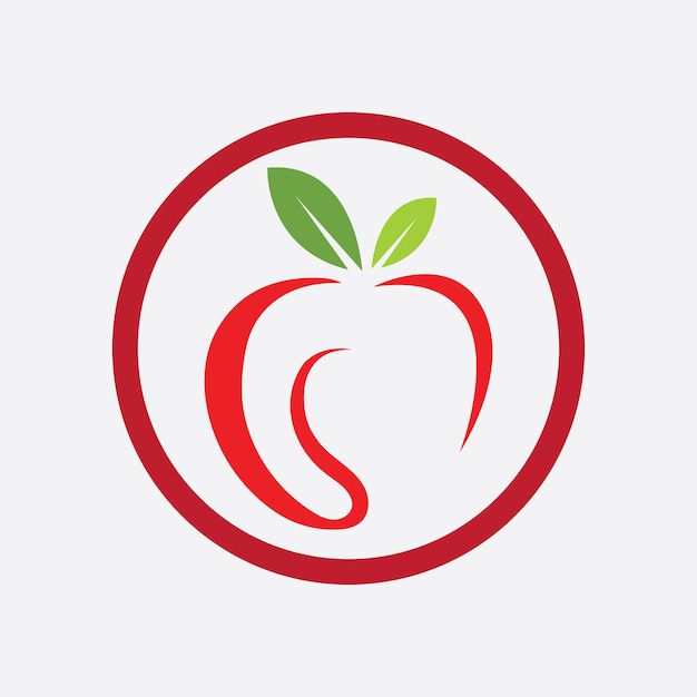 Diseño de ilustración de vector de manzana
