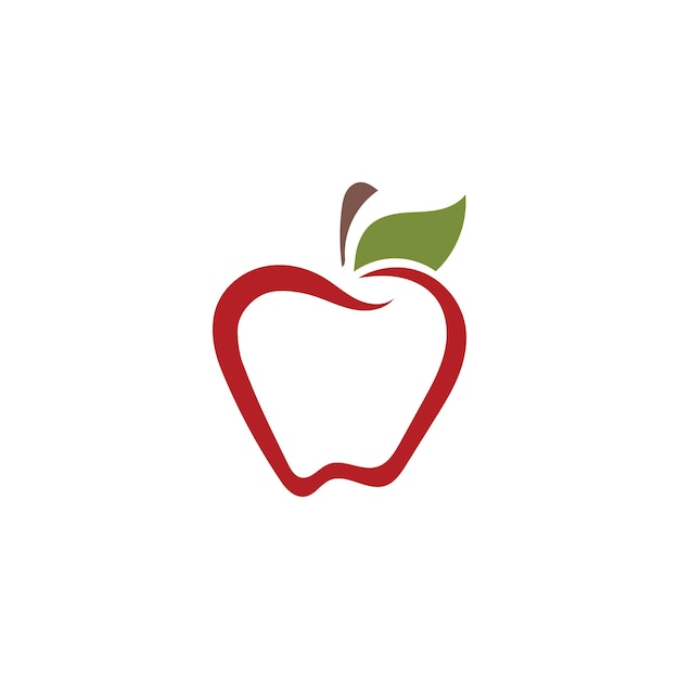 Diseño de ilustración de vector de manzana