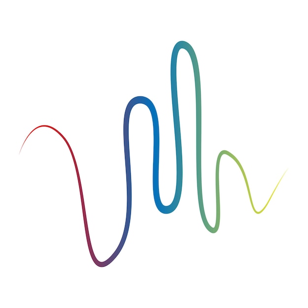 Diseño de ilustración de vector de ondas de sonido