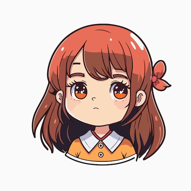 Diseño de ilustración de vector de personaje de estilo anime de chica joven. chica anime manga | Vector Premium Diseño de ilustración de vector de personaje de estilo anime de chica joven. chica anime manga | Vector Premium