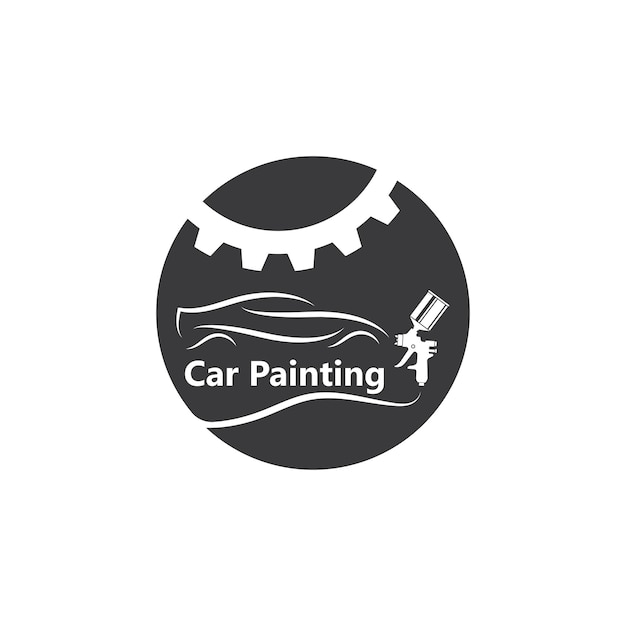 Diseño de ilustración de vector de pintura de coche