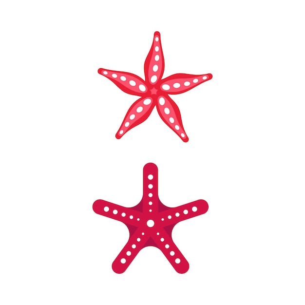Diseño de ilustración de vector de plantilla de icono de pez estrella de mar
