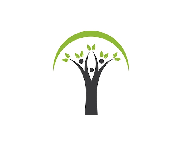 Diseño de ilustración de vector de plantilla de logotipo de árbol genealógico