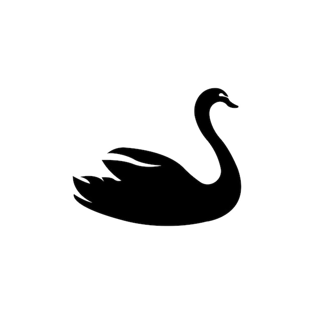 Diseño de ilustración de vector de plantilla de logotipo de cisne