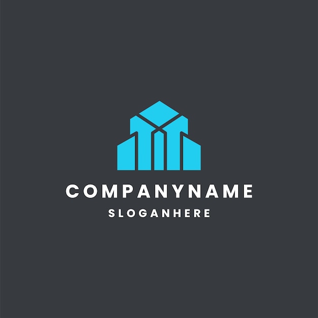 Diseño de ilustración de vector de plantilla de logotipo de edificio