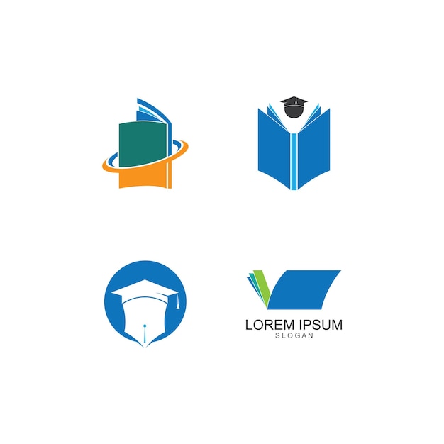 Diseño de ilustración de vector de plantilla de logotipo de educación