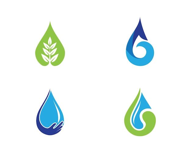 Diseño de ilustración de vector de plantilla de logotipo de gota de agua