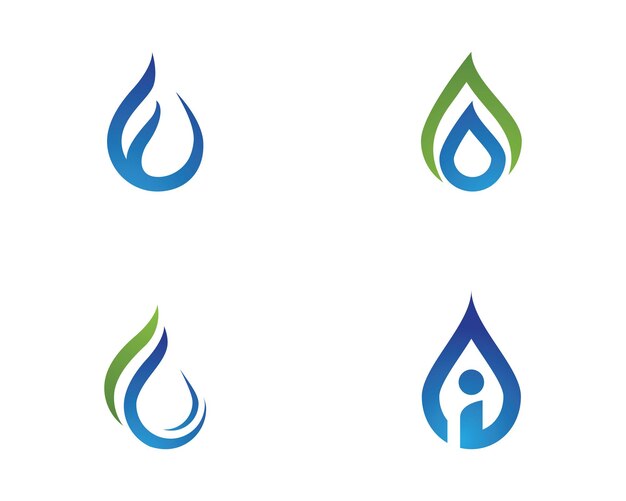 Diseño de ilustración de vector de plantilla de logotipo de gota de agua