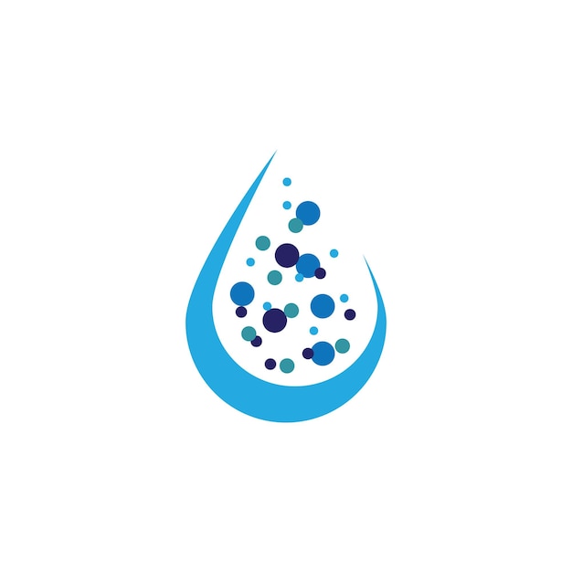 Diseño de ilustración de vector de plantilla de logotipo de gota de agua