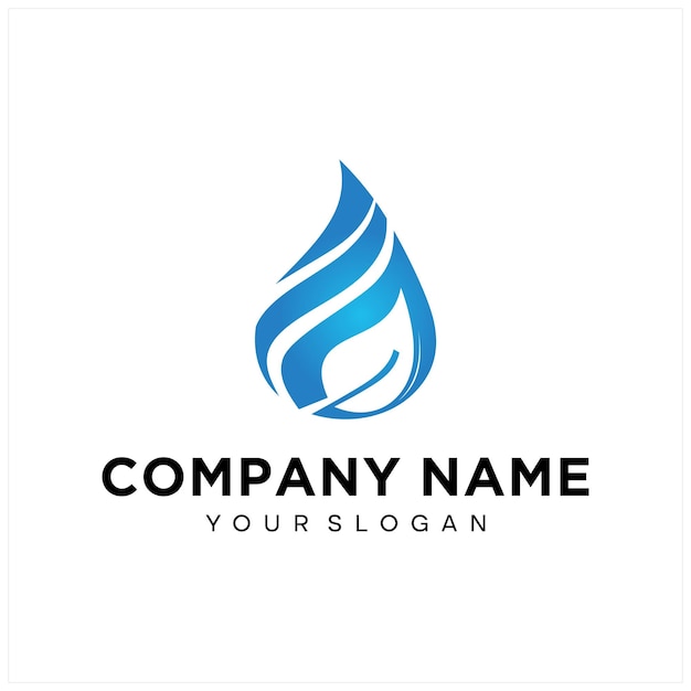 Diseño de ilustración de vector de plantilla de logotipo de gota de agua