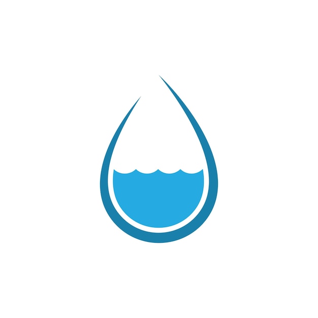 Diseño de ilustración de vector de plantilla de logotipo de gota de agua