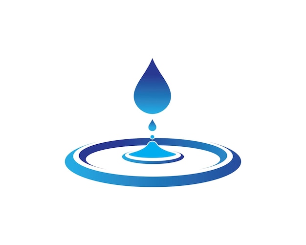 Diseño de ilustración de vector de plantilla de logotipo de gota de agua