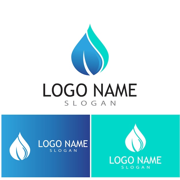 Diseño de ilustración de vector de plantilla de logotipo de gota de agua