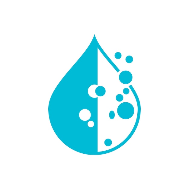 Diseño de ilustración de vector de plantilla de logotipo de gota de agua