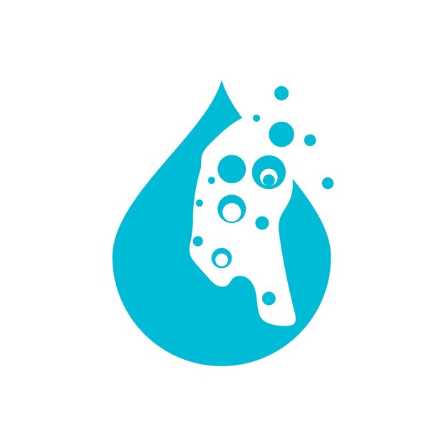 Diseño de ilustración de vector de plantilla de logotipo de gota de agua
