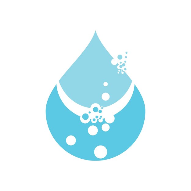 Diseño de ilustración de vector de plantilla de logotipo de gota de agua