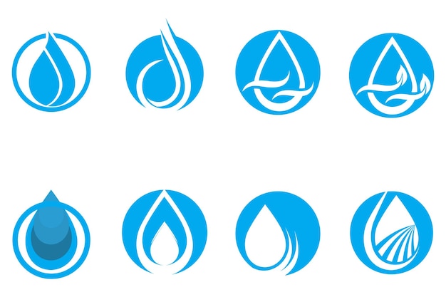 Diseño de ilustración de vector de plantilla de logotipo de gota de agua