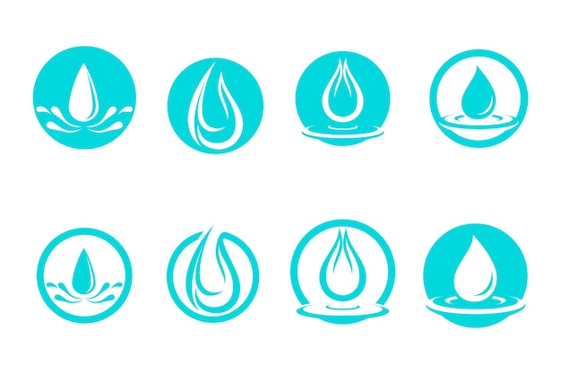 Diseño de ilustración de vector de plantilla de logotipo de gota de agua