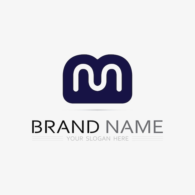 Diseño de ilustración de vector de plantilla de logotipo de letra M