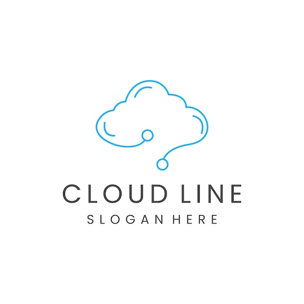 Diseño de ilustración de vector de plantilla de logotipo de nube