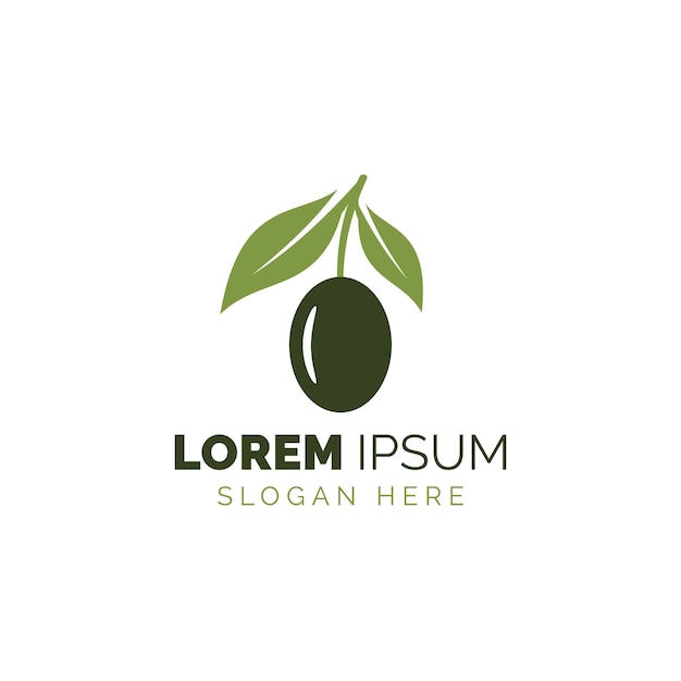 Diseño de ilustración de vector de plantilla de logotipo de oliva