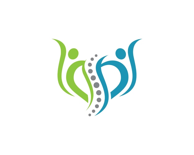 Diseño de ilustración de vector de plantilla de logotipo de símbolo de diagnóstico de columna