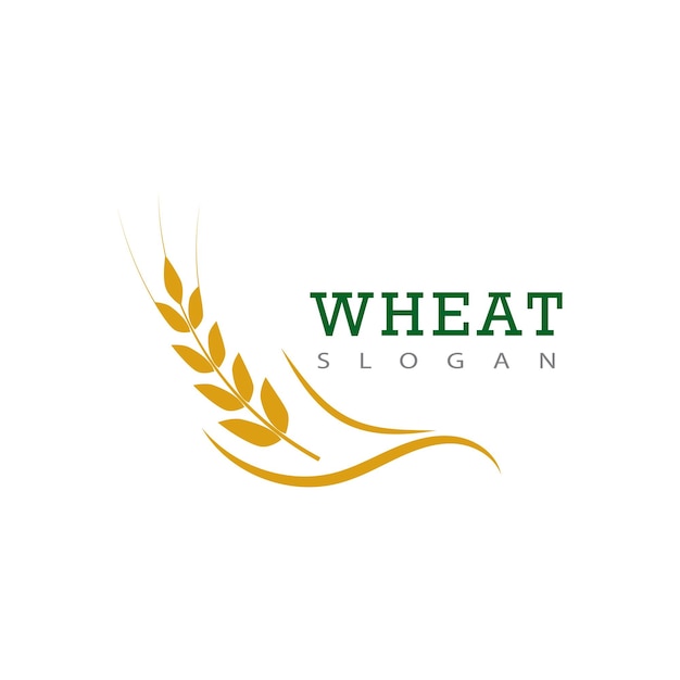 Diseño de ilustración de vector de plantilla de logotipo de trigo