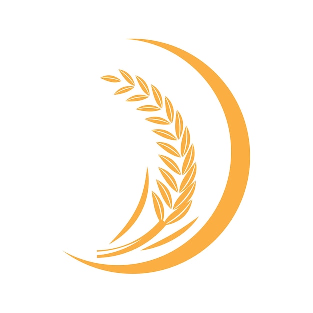 Diseño de ilustración de vector de plantilla de logotipo de trigo
