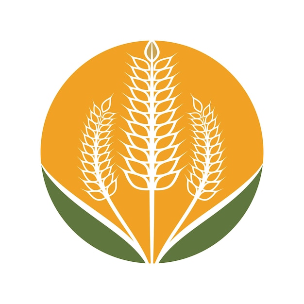 Diseño de ilustración de vector de plantilla de logotipo de trigo