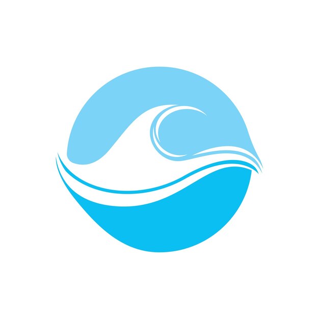 Diseño de ilustración de vector de playa de onda