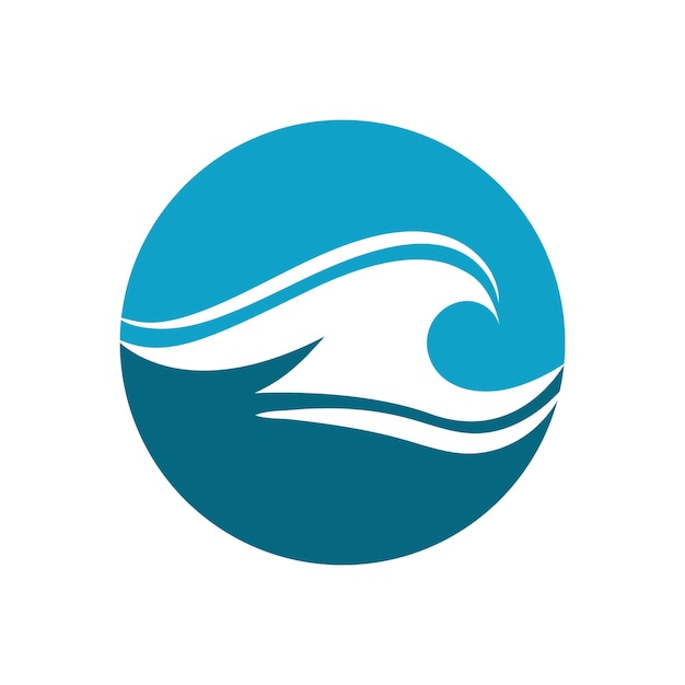 Diseño de ilustración de vector de playa de onda